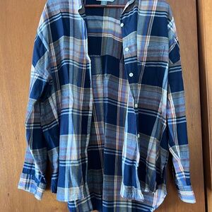 Old Navy Multicolor Striped Boyfriend Shirt